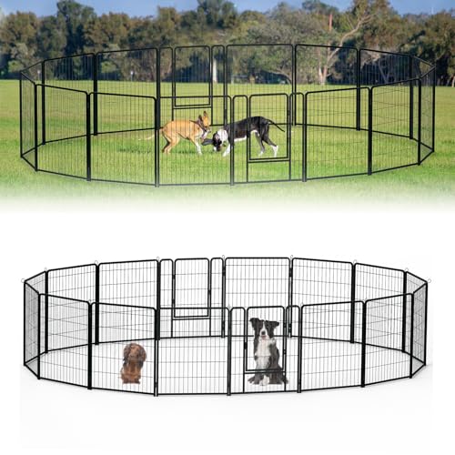 ORHEYA Welpenlaufstall Hundelaufstall Freilaufgehege Welpenauslauf 80cm hoch mit Tür Faltbare Faltbare Freigehege Flexibel Hundezaun für Innen und Outdoor 65 x 80 cm, 16 Stück ORHEYA Welpenlaufstall Hundelaufstall Freilaufgehege Welpenauslauf 80cm hoch mit Tür Faltbare Faltbare Freigehege Flexibel Hundezaun für Innen und Outdoor 65 x 80 cm, 16 Stück von ORHEYA