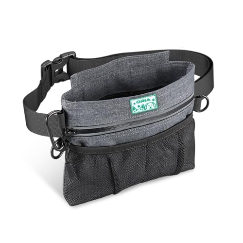 ORIA Hundeleckerli-Tasche für Haustier-Training, Magnetverschluss, Leckerli-Tasche für Haustier-Training, Leckerli-Tasche mit Kotbeutelspender, abnehmbare Innentasche, verstellbarer Gürtel, für von ORIA