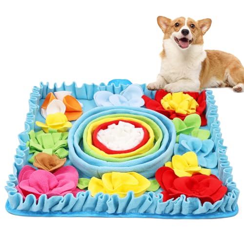 ORIA Schnüffelmatte für Hunde, 50 x 50 cm, interaktives langsames Füttern, Matte für natürliche Futtersuche, Langeweile, Angstlinderung, Anreicherung, Puzzle-Spielzeug für kleine und mittelgroße Hunde ORIA Schnüffelmatte für Hunde, 50 x 50 cm, interaktives langsames Füttern, Matte für natürliche Futtersuche, Langeweile, Angstlinderung, Anreicherung, Puzzle-Spielzeug für kleine und mittelgroße Hunde von ORIA