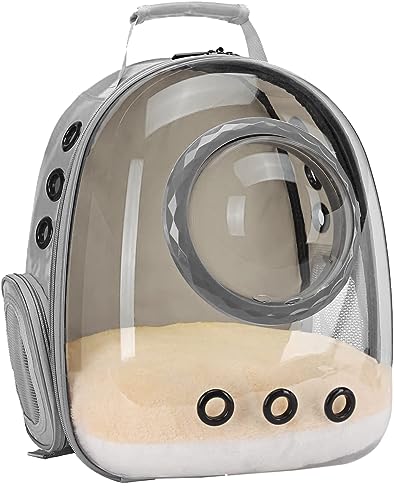 Bubble Cat Carrier Rucksack, transparenter Haustier-Tragerucksack für kleine Welpen und Hasen, Weltraumkapsel Bubble Cat Rucksack Träger, Fluggesellschaft zugelassen Bubble Cat Carrier Rucksack, transparenter Haustier-Tragerucksack für kleine Welpen und Hasen, Weltraumkapsel Bubble Cat Rucksack Träger, Fluggesellschaft zugelassen von ORIZZP
