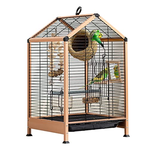 Vogelkäfig, Sittichkäfig, Luxus-Villa-Käfig, Haustier-Vogelkäfig, Gold, großer Zuchtvogelkäfig aus Metall, geeignet for Tigerfell, Xuanfeng-Pfingstrosen-Perlenvogel, stehender Vogelkäfig (Farbe: A, Gr Vogelkäfig, Sittichkäfig, Luxus-Villa-Käfig, Haustier-Vogelkäfig, Gold, großer Zuchtvogelkäfig aus Metall, geeignet for Tigerfell, Xuanfeng-Pfingstrosen-Perlenvogel, stehender Vogelkäfig (Farbe: A, Gr von ORLOVA