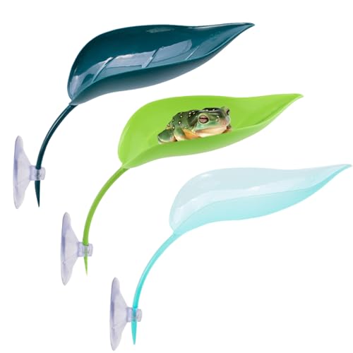 ORNAROVI Baumfrosch-Terrarium-Zubehör mit Saugnäpfen, Kunststoffblatt-Aquarium-Dekoration, künstliche Pflanzenblätter, Gecko-Tankzubehör, Leoparden-Gecko-Tankzubehör, 3 Stück ORNAROVI Baumfrosch-Terrarium-Zubehör mit Saugnäpfen, Kunststoffblatt-Aquarium-Dekoration, künstliche Pflanzenblätter, Gecko-Tankzubehör, Leoparden-Gecko-Tankzubehör, 3 Stück von ORNAROVI