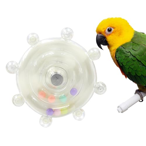 Vogelspielzeug für Sittiche, interaktives Spinner, Rassel, Wellensittich, Spielzeug mit schleifender Sitzstange, drehbares Rad-Kauspielzeug für Papageien, Spielzeug für mittelgroße Vögel, kleine Vogelspielzeug für Sittiche, interaktives Spinner, Rassel, Wellensittich, Spielzeug mit schleifender Sitzstange, drehbares Rad-Kauspielzeug für Papageien, Spielzeug für mittelgroße Vögel, kleine von ORNAROVI