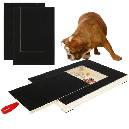 Hunde Krallen Kratzbrett 35x25x3cm Kratzbrett für Hunde mit Leckerli Box Quadrat Stressfrei Dog Nail Scratch Board für alle Arten von Hunden Dog Nail File Board für Haustiernagel Care (C) von OROMYO