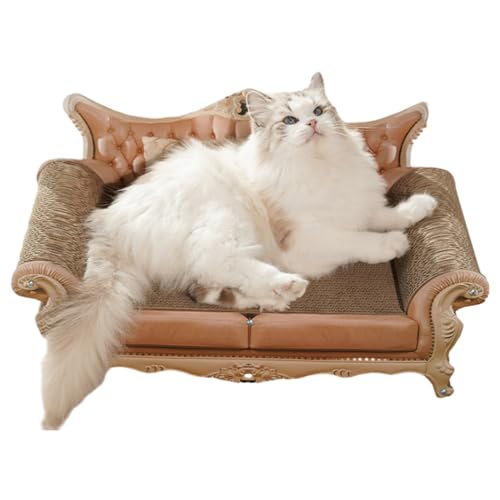 Katzenkratzbrettspielzeug, Katzenkratzbett aus Pappe, Sofaförmiges Katzenkratzbrett-Loungebett für kleine, mittlere und große Katzen von ORTUH