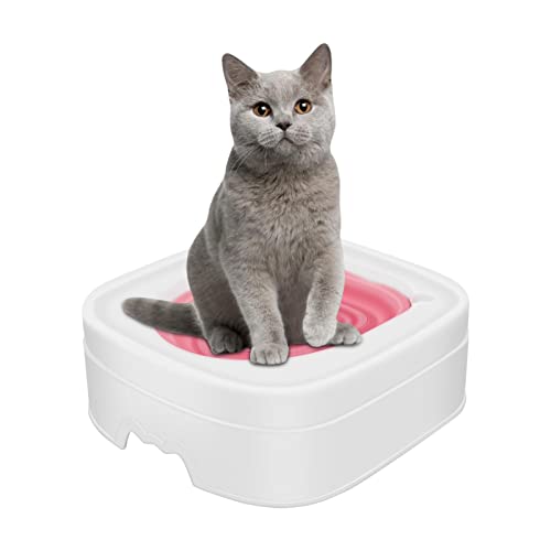 Katzentoilettentraining | Großraum-Kätzchen-Toilette,Töpfchentrainer für Haustiere, Katzentoilette, Katzentraining, Katzentöpfchen, hilft der Katze, die Toilette zu benutzen, Heimtierbedarf Ortuh von ORTUH