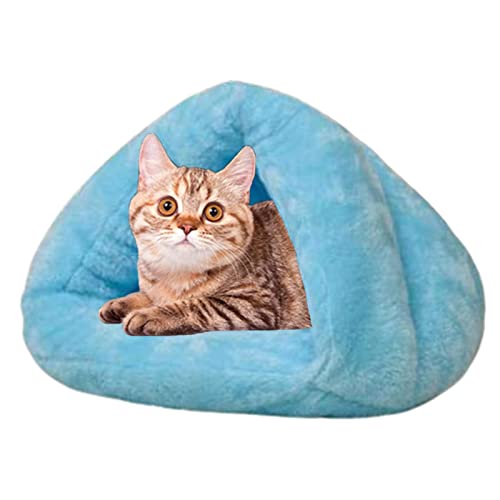 ORTUH Hundehöhlenbett - Weiche Grabhöhle für Katzen | Dreieckiges Katzenbett, beruhigendes und gemütliches, bezogenes Schlafkissen für Kuscheltiere und Wühler von ORTUH