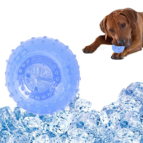 ORTUH Kauspielzeug für Welpen zum Zahnen – Kauspielzeug für Haustiere – Gefrierbarer Kühlbeißring für Haustiere | Kühlendes Kauspielzeug für Hunde mit Hantel-/Knochen-/Ballform, blau von ORTUH