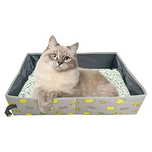 ORTUH Sieb Katzenklo - Zusammenklappbare tragbare Katzentoilette,Faltbare und verstaubare Katzentoilette für Reisen mit Kätzchen, leicht zu reinigen von ORTUH
