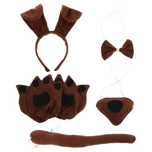 OSALADI 1 Set Tierkostüm-zubehör für : Hundeohren, Stirnband, Fliege, Nase, Pfote, Handschuhe, Rollenspiel-Party, Dekoratives Stirnband für Halloween, Cosplay OSALADI 1 Set Tierkostüm-zubehör für : Hundeohren, Stirnband, Fliege, Nase, Pfote, Handschuhe, Rollenspiel-Party, Dekoratives Stirnband für Halloween, Cosplay von OSALADI