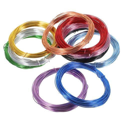 OSALADI Schnur Zur Schmuckherstellung 1 Mm Aluminiumdraht Zum Basteln Eloxierter Aluminiumdraht 10 Rollen Packung von OSALADI