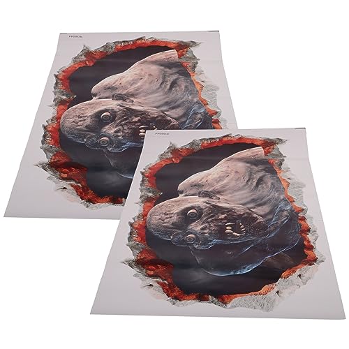 OSALADI 2 Stücke 3D Halloween Dacoratin Aufkleber Decals Gebrochen Zombies Für Halloween Animatronic Dekorationen von OSALADI