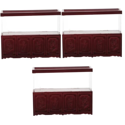 OSALADI 3 Stück Mini Red Ming Fish Tank Fischtankkies Aquarium Dekoration Mikro Panzer Klein Fischtankdekor Aquarienschmuck Zubehör Spielzeugfisch Dekorativ Puppenhaus Acryl von OSALADI