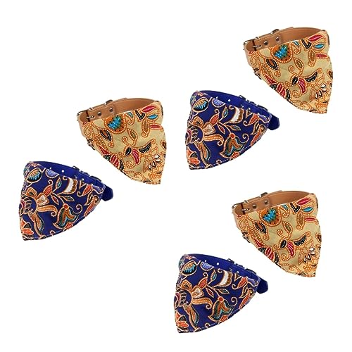 OSALADI 3er-Sets Bequemes Baumwoll-lätzchen Für Haustiere Hunde-Bandana Schals Dreieckstuch Speicheltuch Haustier-zubehör Für Hunde Khaki 2 Stück X 3 von OSALADI