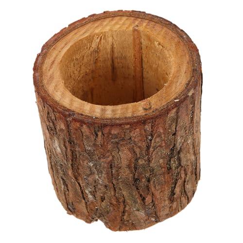 OSALADI Robuster Blumentopf Aus Baumstamm Für Den Außenbereich Kleiner Pflanzkübel Drainage Für Bonsai-bäume Blumen Garten Dezember von OSALADI