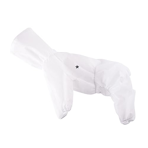 OSALADI Haustierkleidung Schutzweste Einteilige Isolations-hundeanzug Polyesterisolierte Kleidung Haustier Weiß Hundekleidung Hunde-Outdoor-Kleidung von OSALADI