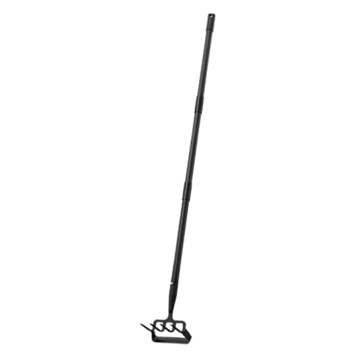 OSALADI Unkraut Rechen Jäter Rasenbelüfter Strauch Gras Hacke Grubber Landschaft Gartenarbeit Sprüher Spreizerde Rechen Gartengeräte Zum Graben Kleiner Gartenrechen Black Rostfreier Stahl von OSALADI