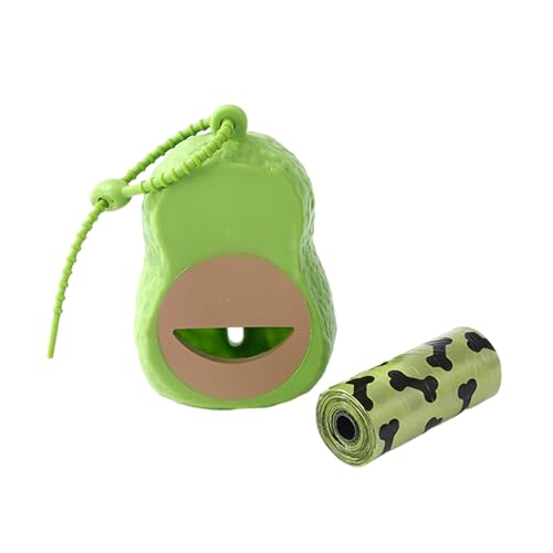 OSKOPWRC Hundekotbeutelspender, Avocado-Form, tragbarer Haustierkotbeutelhalter mit Umhängeband, Hundemüll für saubere Spaziergänge im Freien, mit 1 Rolle Haustier-Müllbeutel Grün OSKOPWRC Hundekotbeutelspender, Avocado-Form, tragbarer Haustierkotbeutelhalter mit Umhängeband, Hundemüll für saubere Spaziergänge im Freien, mit 1 Rolle Haustier-Müllbeutel Grün von OSKOPWRC
