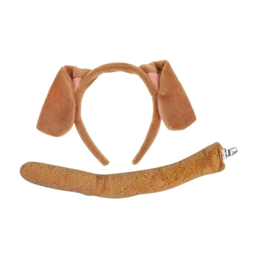 OSOLADY 1 Satz Welpen Stirnband lustige hundekostüme Hundeschwanz Prop Tiermotiv Haarschmuck Eselsohren Plüsch Hundeschwanz groß klein Welpen Requisiten Cosplay-Requisiten für Welpen Stoff OSOLADY 1 Satz Welpen Stirnband lustige hundekostüme Hundeschwanz Prop Tiermotiv Haarschmuck Eselsohren Plüsch Hundeschwanz groß klein Welpen Requisiten Cosplay-Requisiten für Welpen Stoff von OSOLADY