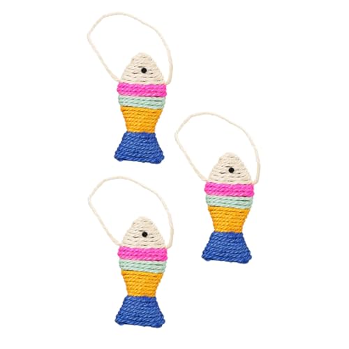 OSOLADY 3 STÜCKE Teiliges Sisal Katzenspielzeug Fischform Kratzfestes Krallenspielzeug für Katzen Lustiges Katzen Krallenpflege Fördert Bewegung und Beschäftigung Zufällige Farbe OSOLADY 3 STÜCKE Teiliges Sisal Katzenspielzeug Fischform Kratzfestes Krallenspielzeug für Katzen Lustiges Katzen Krallenpflege Fördert Bewegung und Beschäftigung Zufällige Farbe von OSOLADY