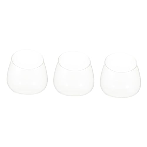 OSOLADY 3 Stück Schräge Glasflasche Drinnen Gefälscht Landschaft Terrarium Kernstück Mikro Stilvoll Saftiges Terrarium Uv Terrarien Dekorativ Pflanzenterrarium Sukkulenten Schüsseln Groß von OSOLADY