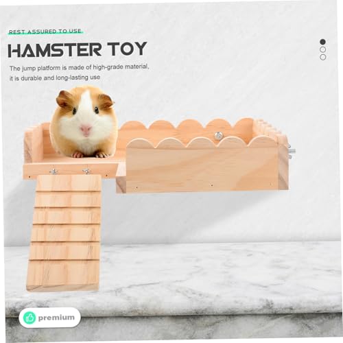 OSOLADY Hamsterplattform aus Holz mit Leiter Kleine Kleintier spielplattform für Hamster Meerschweinchen und Zwerghamster Stabile Kletterleiter für Käfig Einfach zu Montieren und Sicher OSOLADY Hamsterplattform aus Holz mit Leiter Kleine Kleintier spielplattform für Hamster Meerschweinchen und Zwerghamster Stabile Kletterleiter für Käfig Einfach zu Montieren und Sicher von OSOLADY