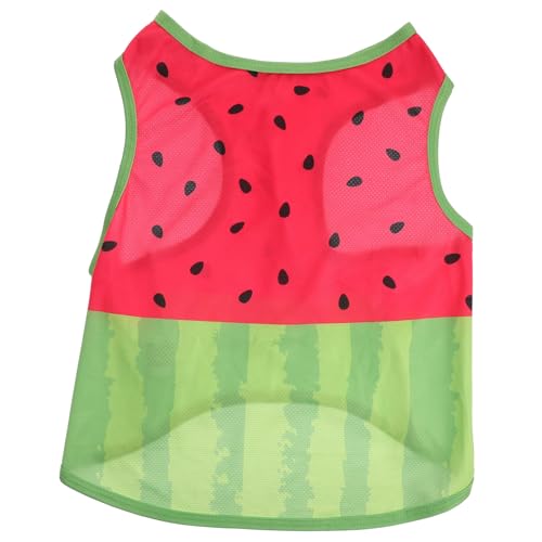 OSOLADY Kühlweste Hund Wassermelone Muster Atmungsaktiv Leicht An Ausziehbar Sommerkleidung für Mittelgroße und Große Hunde XL von OSOLADY