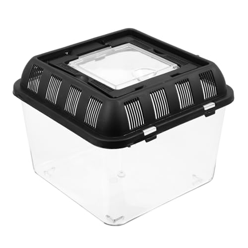 OSOLADY Transparente Reptilien futterbox aus Acryl Tragbare Aufzuchtbox mit Belüftung Komfortables Terrarium für Amphibien Spinnen Frösche und Kleine Schlangen Einfach zu Beobachten von OSOLADY