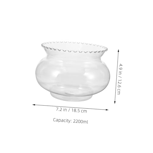 OSOLADY Transparenter Kleiner Runder Kunststoff Fischschale Unzerbrechliches Aquarium für Betta Fische Vielseitiger Hydroponik Topf Dekorative Tischdekoration für Büro und Party von OSOLADY