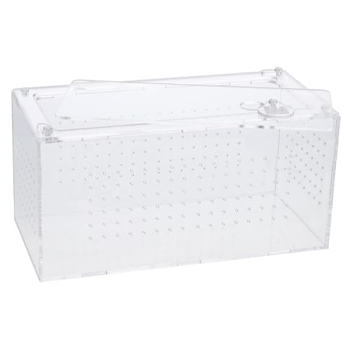 OSOLADY Transparenter Reptilienkäfig aus Robustem Acryl mit Belüftungslöchern Großes Multifunktionales Terrarium für Reptilien Amphibien und Insekten Geruchlos Wetterbeständig für von OSOLADY