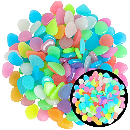 150 Stück leuchtende Steine, gemischte Farben, leuchtende Steine, Dekorationen, DIY, dekorative Kieselsteine für Aquarium, Gehweg, Garten, Weg, Terrasse, Rasen, Hof, Ornamente, bunte Pflastersteine, 150 Stück leuchtende Steine, gemischte Farben, leuchtende Steine, Dekorationen, DIY, dekorative Kieselsteine für Aquarium, Gehweg, Garten, Weg, Terrasse, Rasen, Hof, Ornamente, bunte Pflastersteine, von OSOPOLA