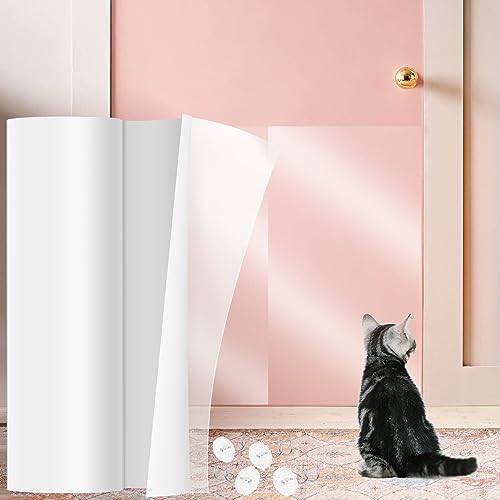 Katzen Anti-Scratch Tape 17 × 197inch transparente PVC Anti-Katzen-Kratzerprotektor unsichtbarer Selbstklebender schälbares Katzentraining-Schutzband von OSPALEM