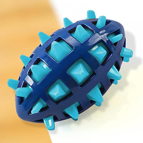 OSPALEM Quietschende Welpen Ball Spielzeug Interaktiver Gummi Welpe Quietschender Ball Bequeme Quietschende Hundeballspielzeug kreativer Haustier Quietsch Ball(blau) von OSPALEM