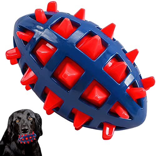OSPALEM Quietschende Welpen Ball Spielzeug Interaktiver Gummi Welpe Quietschender Ball Bequeme Quietschende Hundeballspielzeug kreativer Haustier Quietsch Ball für das Zahnen Reinigung(Gules) von OSPALEM