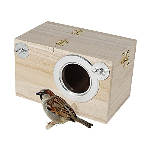 Shotnestierkasten vogelhaus blockgie hölzern züchtungskäfigpapagei Matching Box Nest viary für Lovebirds, Funk, Cockatiel von OSPALEM