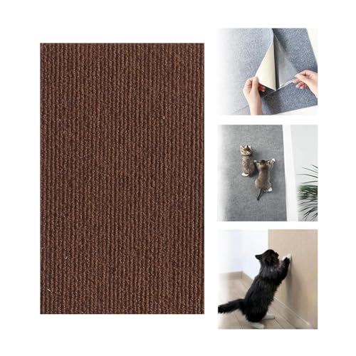 Self-Adhesive Cat Scratching Mat, Trimmable Cat Scratching Mat, Anti Scratch Cat Furniture Protectors, Reusable Cat Scratching Mat for Protecting Sofa (Brown,S) von OSTRI