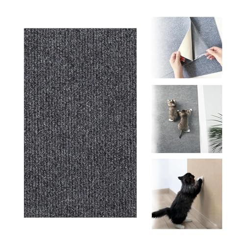 Self-Adhesive Cat Scratching Mat, Trimmable Cat Scratching Mat, Anti Scratch Cat Furniture Protectors, Reusable Cat Scratching Mat for Protecting Sofa (Dark Gray,L) von OSTRI