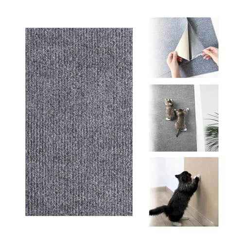 Self-Adhesive Cat Scratching Mat, Trimmable Cat Scratching Mat, Anti Scratch Cat Furniture Protectors, Reusable Cat Scratching Mat for Protecting Sofa (Light Gray,M) von OSTRI