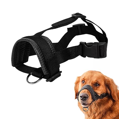 OSUWLSI 1PC Maulkorb für Hund, Schwarz, L - Weiche Gepolstert, Kein Reiben, Verstellbare Schlaufe, Nylon, Große Rassen OSUWLSI 1PC Maulkorb für Hund, Schwarz, L - Weiche Gepolstert, Kein Reiben, Verstellbare Schlaufe, Nylon, Große Rassen von OSUWLSI