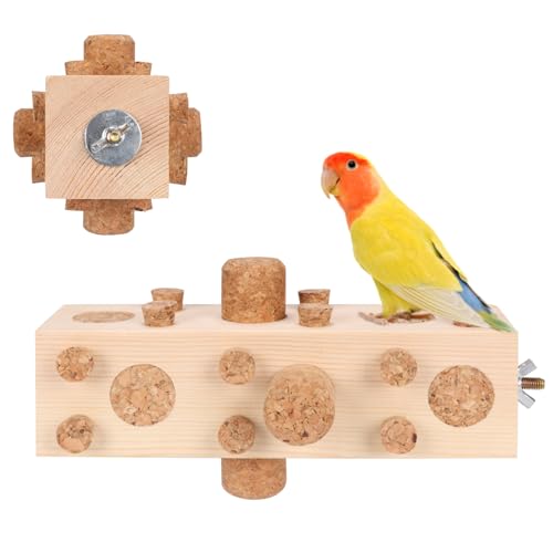 Weiche Korken mit Papageien-Kauspielzeug, Käfig-Sitzstange, Kiefernholz, für kleine bis normale Größe, Papageien, Nymphensittiche, Vögel, 36 Stück von OSWINMART