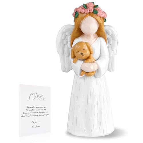 OT-NVWOZR Gedenkgeschenke für Hunde, geformt, handbemalt, Hundeengel Figur der Freundschaft, Gedenkgeschenke für trauernde Haustierbesitzer, Haustierverlust-Geschenke, Erinnerungsgeschenk für OT-NVWOZR Gedenkgeschenke für Hunde, geformt, handbemalt, Hundeengel Figur der Freundschaft, Gedenkgeschenke für trauernde Haustierbesitzer, Haustierverlust-Geschenke, Erinnerungsgeschenk für von OT-NVWOZR