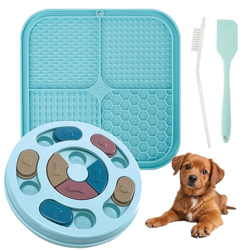 OT-NVWOZR Hundespielzeug Intelligenz & Schleckmatte Hund, Slow Feeder Hunde Puzzle Spielzeug Feeder mit Spachtel Pinsel, Interaktives Intelligenzspielzeug für Hunde Katzen Kleine Mittlere Große OT-NVWOZR Hundespielzeug Intelligenz & Schleckmatte Hund, Slow Feeder Hunde Puzzle Spielzeug Feeder mit Spachtel Pinsel, Interaktives Intelligenzspielzeug für Hunde Katzen Kleine Mittlere Große von OT-NVWOZR
