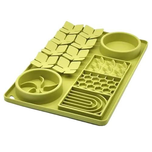 OT-NVWOZR Leckmatte Hund mit Saugnapf, Silikon Schleckmattefür Katzen mit Silikonspatel Bürste, 6 Bereiche Futtermatte Slow Feeder Große Baden Lick Pad Fellpflege Krallenpflege OT-NVWOZR Leckmatte Hund mit Saugnapf, Silikon Schleckmattefür Katzen mit Silikonspatel Bürste, 6 Bereiche Futtermatte Slow Feeder Große Baden Lick Pad Fellpflege Krallenpflege von OT-NVWOZR