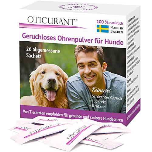 OTICURANT Ohrenpflege Ohrreiniger für Hund & Welpe Pulver geruchlos - 26 Beutel Ohrenschmalz Entferner gegen Juckreiz, Kratzen, Geruch Ohrenentzündung OTICURANT Ohrenpflege Ohrreiniger für Hund & Welpe Pulver geruchlos - 26 Beutel Ohrenschmalz Entferner gegen Juckreiz, Kratzen, Geruch Ohrenentzündung von OTICURANT