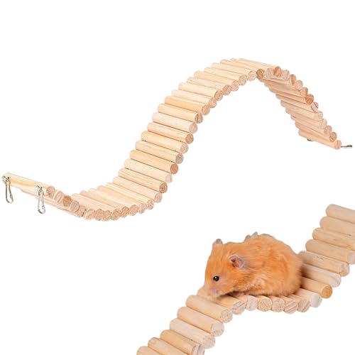 Hamsterleiterbrücke aus Holz, biegbar, Klettertreppe, Versteckhaus, Zaun, Lebensraum, Spielzeug für Vögel, Hamster, Mäuse, Mäuse, Rennmäuse und andere Kleintiere, Natur, 8 x 60 cm, 1 Stück Hamsterleiterbrücke aus Holz, biegbar, Klettertreppe, Versteckhaus, Zaun, Lebensraum, Spielzeug für Vögel, Hamster, Mäuse, Mäuse, Rennmäuse und andere Kleintiere, Natur, 8 x 60 cm, 1 Stück von OTKARXUS
