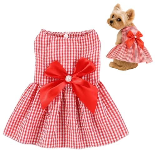 Hundekleid, 1 x Hundekleid mit niedlicher Schleife, Sommerkleidung, Haustier-Prinzessinnenkleider für Chihuahua, Yorkies, Welpen, Katzen Hundekleid, 1 x Hundekleid mit niedlicher Schleife, Sommerkleidung, Haustier-Prinzessinnenkleider für Chihuahua, Yorkies, Welpen, Katzen von OTKARXUS