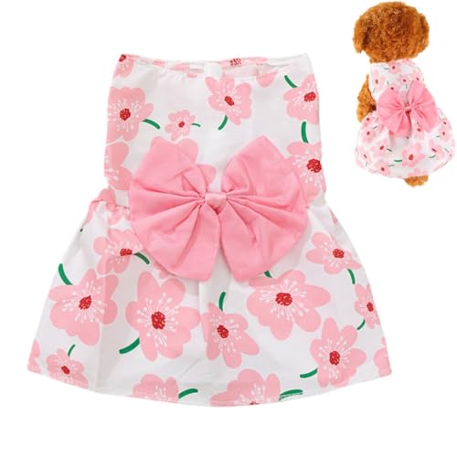 Hundekleid, 1 x Hundekleid mit niedlicher Schleife, Sommerkleidung, Haustier-Prinzessinnenkleider für Chihuahua, Yorkies, Welpen, Katzen Hundekleid, 1 x Hundekleid mit niedlicher Schleife, Sommerkleidung, Haustier-Prinzessinnenkleider für Chihuahua, Yorkies, Welpen, Katzen von OTKARXUS