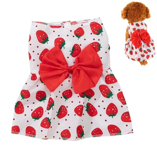 Hundekleid, 1 x Hundekleid mit niedlicher Schleife, Sommerkleidung, Haustier-Prinzessinnenkleider für Chihuahua, Yorkies, Welpen, Katzen Hundekleid, 1 x Hundekleid mit niedlicher Schleife, Sommerkleidung, Haustier-Prinzessinnenkleider für Chihuahua, Yorkies, Welpen, Katzen von OTKARXUS