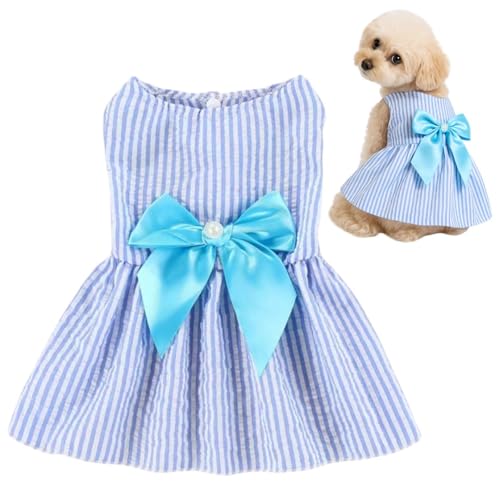 Hundekleid, 1 x Hundekleid mit niedlicher Schleife, Sommerkleidung, Haustier-Prinzessinnenkleider für Chihuahua, Yorkies, Welpen, Katzen Hundekleid, 1 x Hundekleid mit niedlicher Schleife, Sommerkleidung, Haustier-Prinzessinnenkleider für Chihuahua, Yorkies, Welpen, Katzen von OTKARXUS