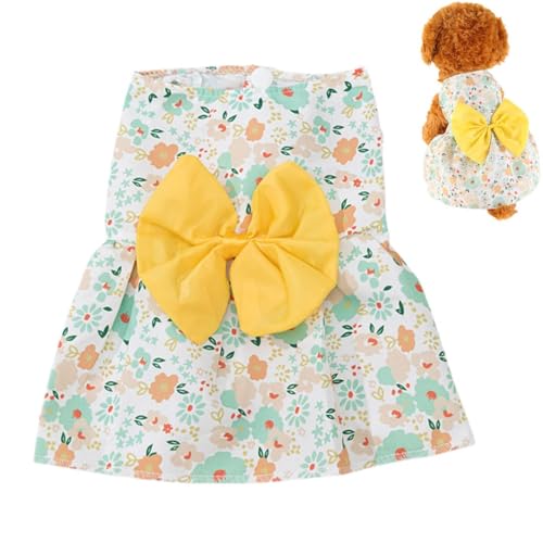 Hundekleid, 1 x Hundekleid mit niedlicher Schleife, Sommerkleidung, Haustier-Prinzessinnenkleider für Chihuahua, Yorkies, Welpen, Katzen von OTKARXUS